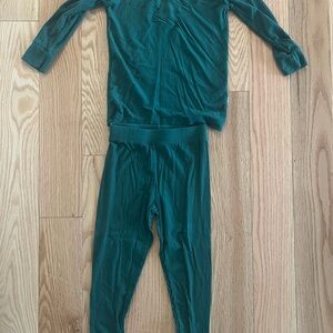 Little sleepies emerald green pjs
